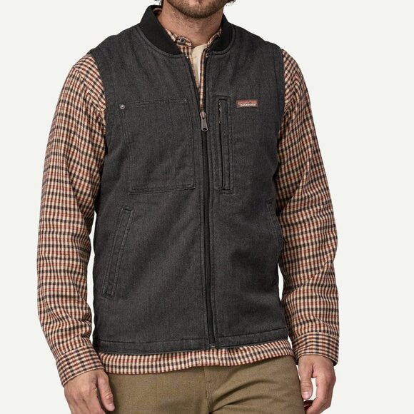 Patagonia All Seasons Vest Ink Black Workwear Hemp Cotton XL - Picture 1 of 15